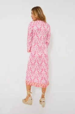 Pink Geometric Hayes Midi Dress -ULLA JOHNSON SHOP 0I34DIG7Xer1yTMAQzoHkLPBDRsE3E3x 1