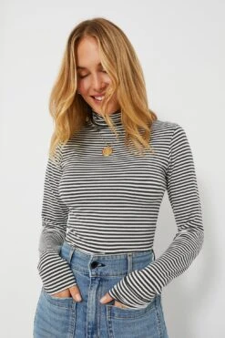 Steel White Stripe Little Turtleneck 13 Steel White Stripe Little Turtleneck -ULLA JOHNSON SHOP 0IVpfgWMflkqv4656xL9YWLzQqcfelWn 1