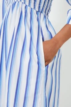 Ganni Silver Lake Blue Stripe Cotton Open-neck Smock Long Dress 10 Ganni Silver Lake Blue Stripe Cotton Open-neck Smock Long Dress -ULLA JOHNSON SHOP 0PbmE07KyAOlwh5S9VFTTCsut57PET3a 1