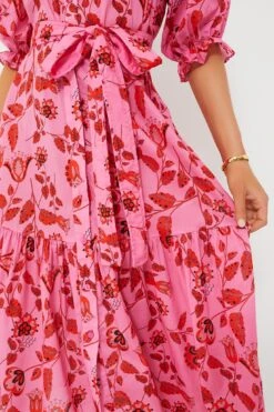 CYNTHIA ROWLEY Red And Pink Floral Saratoga Cotton Dress -ULLA JOHNSON SHOP 0t7VTYXGNxLC5krKGWj8Y3bL4hmz5f4z 1