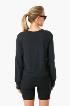 Black Lupita Crop Long Sleeve Shirt -ULLA JOHNSON SHOP 1IzfUV2QWKtrBapSg9TuKhJKCnlW3yxx 1