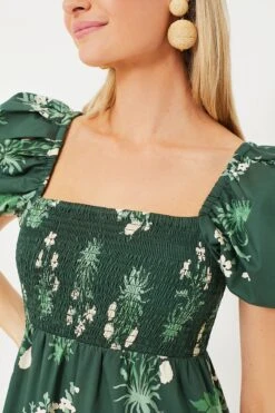Viridian Stamped Bouquets Gabrielle Dress -ULLA JOHNSON SHOP 1X8fgHJCEZfa73oQ4UzOCbofPegQc0TY 1
