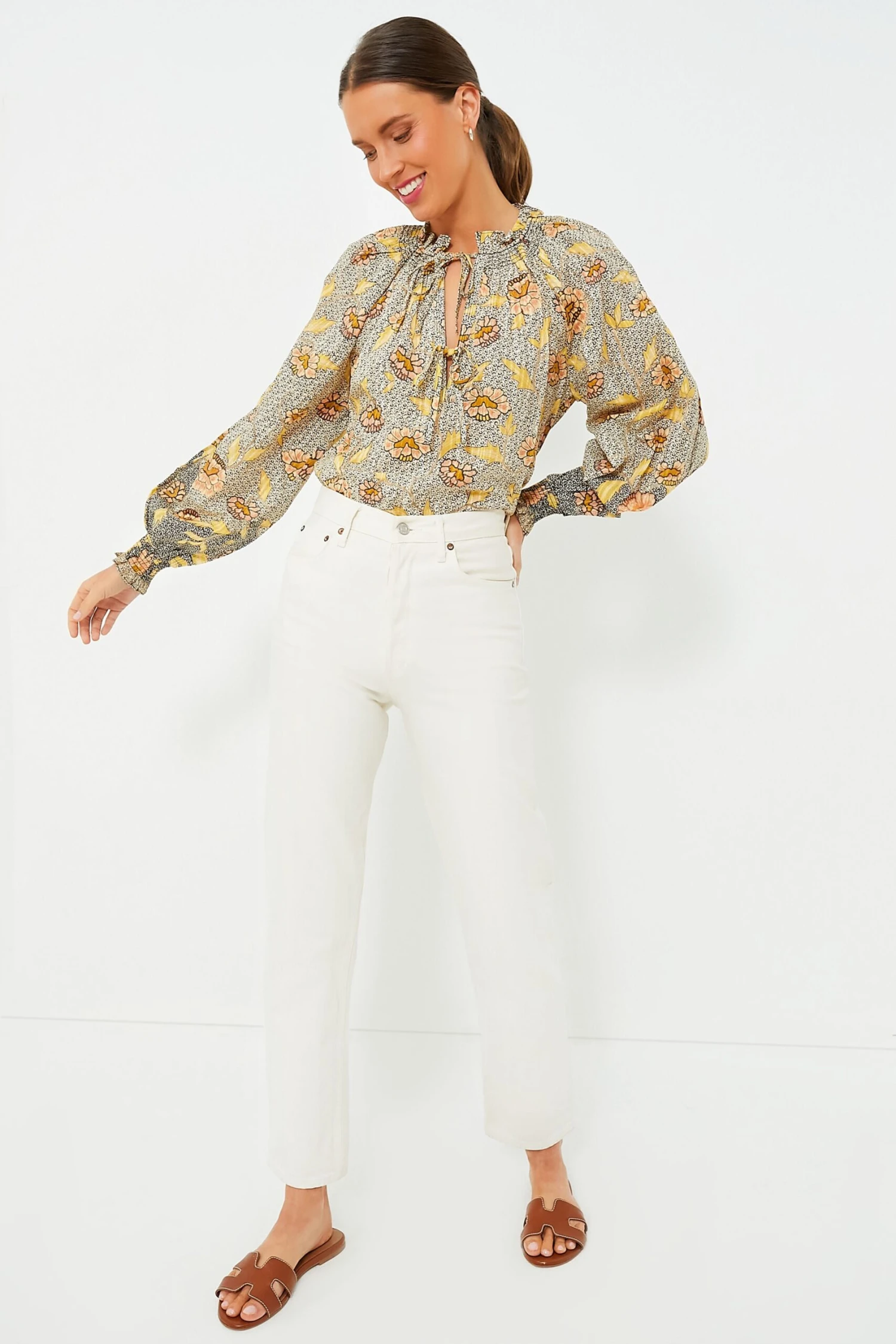 ULLA JOHNSON Chrysanthemum Kaitlyn Blouse 2 ULLA JOHNSON Chrysanthemum Kaitlyn Blouse - Image 2