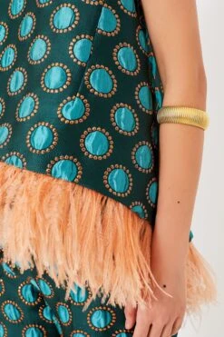 Jacquard Winter Sun La Scala Top With Feathers -ULLA JOHNSON SHOP 2v2s98o7RaoL2k2Z2CtbSscqb0KMnvjq 1