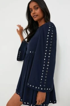 Blue Midnight Silvie Mirror Dress -ULLA JOHNSON SHOP 2zyWCEsXGuFdXqwx56LSzeteAH5CI8bo 1