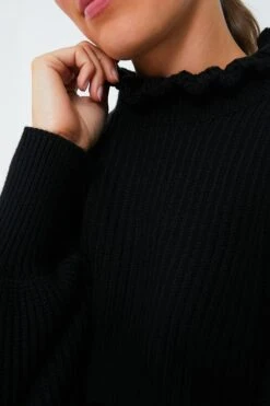 Black Delphine Ruffle Neck Sweater -ULLA JOHNSON SHOP 31wdOqiNo3KhiUYneHBH5OWcExgpgcBV 1