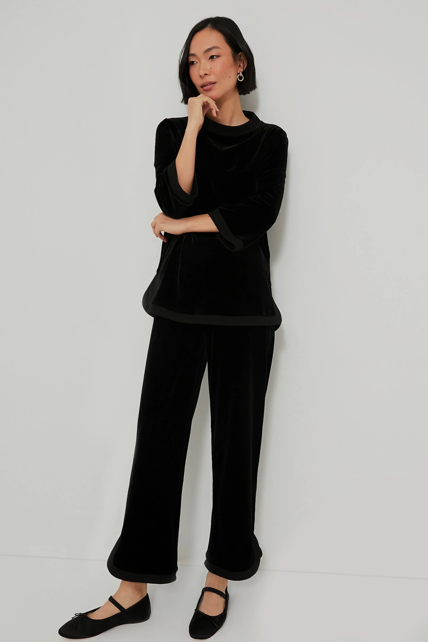 Black Velour Jojo Pants 2 Black Velour Jojo Pants - Image 2