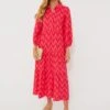 Hot Pink Ikat Mabel Maxi Dress