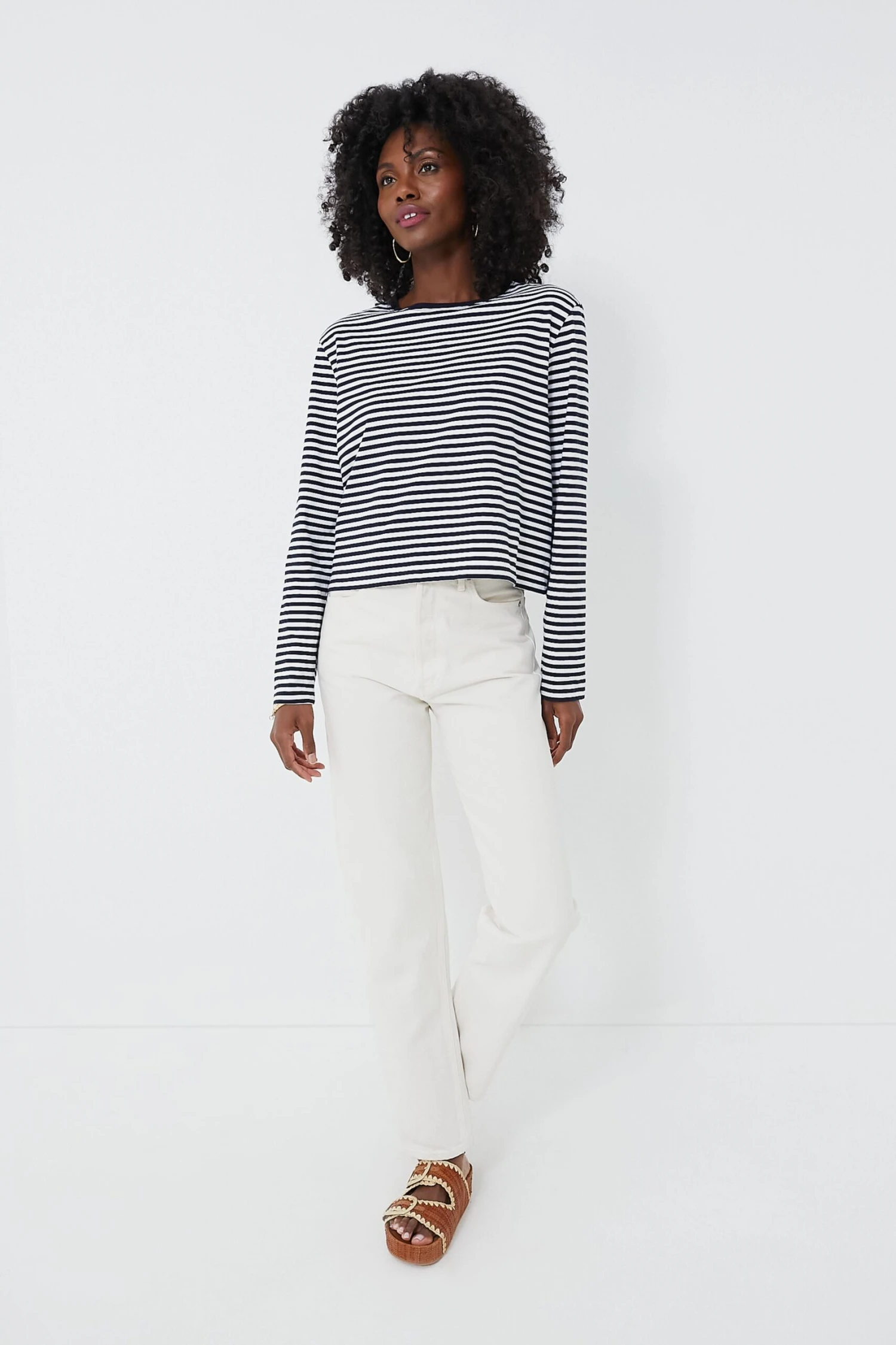 The Navy And White Venice Tee 2 The Navy And White Venice Tee - Image 2