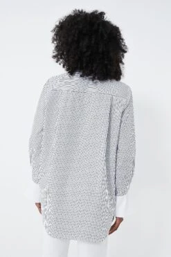 White And Navy Pinstripes Zoe Popover Tunic -ULLA JOHNSON SHOP 4CmLvTbC9hpbMmBpnbmpArjJvb9x6CwC 1