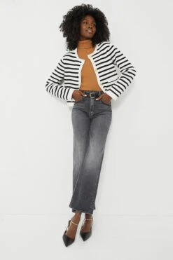 Black & Cream Stripe Annie Structured Cardigan 11 Black & Cream Stripe Annie Structured Cardigan -ULLA JOHNSON SHOP 4FhDkErWwUB0apOOvUHY06ttqR0SbyJZ 1