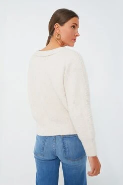 Cream Braided Harlow Sweater -ULLA JOHNSON SHOP 4J8V1Iht4o9oFN4sl9WPwLE16lwveYnM 1