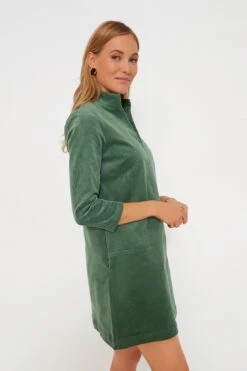 Green Corduroy Clifton Dress -ULLA JOHNSON SHOP 4T8zfhYT7E56rMmC9CFzMLMcwfhZq09h 1