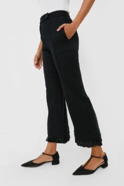Black Parker Raffia Trousers -ULLA JOHNSON SHOP 4U399tCWknqv89WMy3DuTmKTvFbmYhUr 1