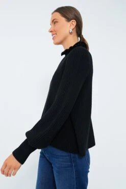 Black Delphine Ruffle Neck Sweater -ULLA JOHNSON SHOP 4XqeC0jD8AzSRSEbAOMsnwi9fwpKfd2V 1