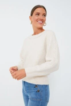 Cream Braided Harlow Sweater