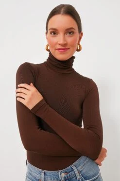 Wolford Umber Colorado String Turtleneck Bodysuit