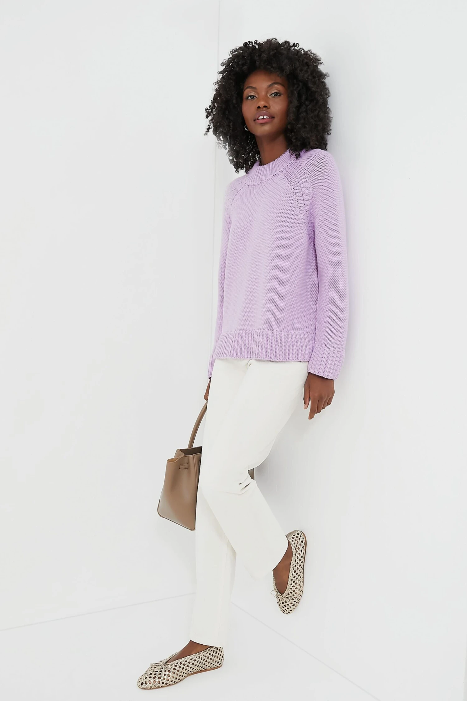 Lilac Claude Crewneck Sweater 2 Lilac Claude Crewneck Sweater - Image 2