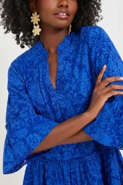 Blue Tiered V-Neck Quidnet Mini Dress -ULLA JOHNSON SHOP 5t5vSjusx1M7hC4MqUIE2Pr4Pu0hoi8F 1