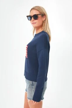 Navy Cropped Americana Sweater -ULLA JOHNSON SHOP 5wSkJxRJ8uLrdbJ7Ejhpfc3XSPxIlL0g 1