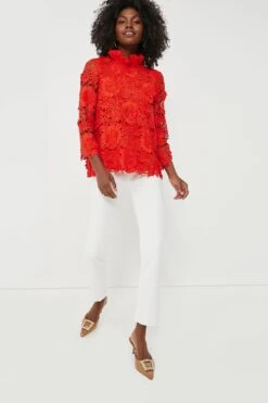 Red Guipure Lace Faye Blouse -ULLA JOHNSON SHOP 6NJb1NBWInKP3bW83wLHJ9yUYrXjlv7L 1