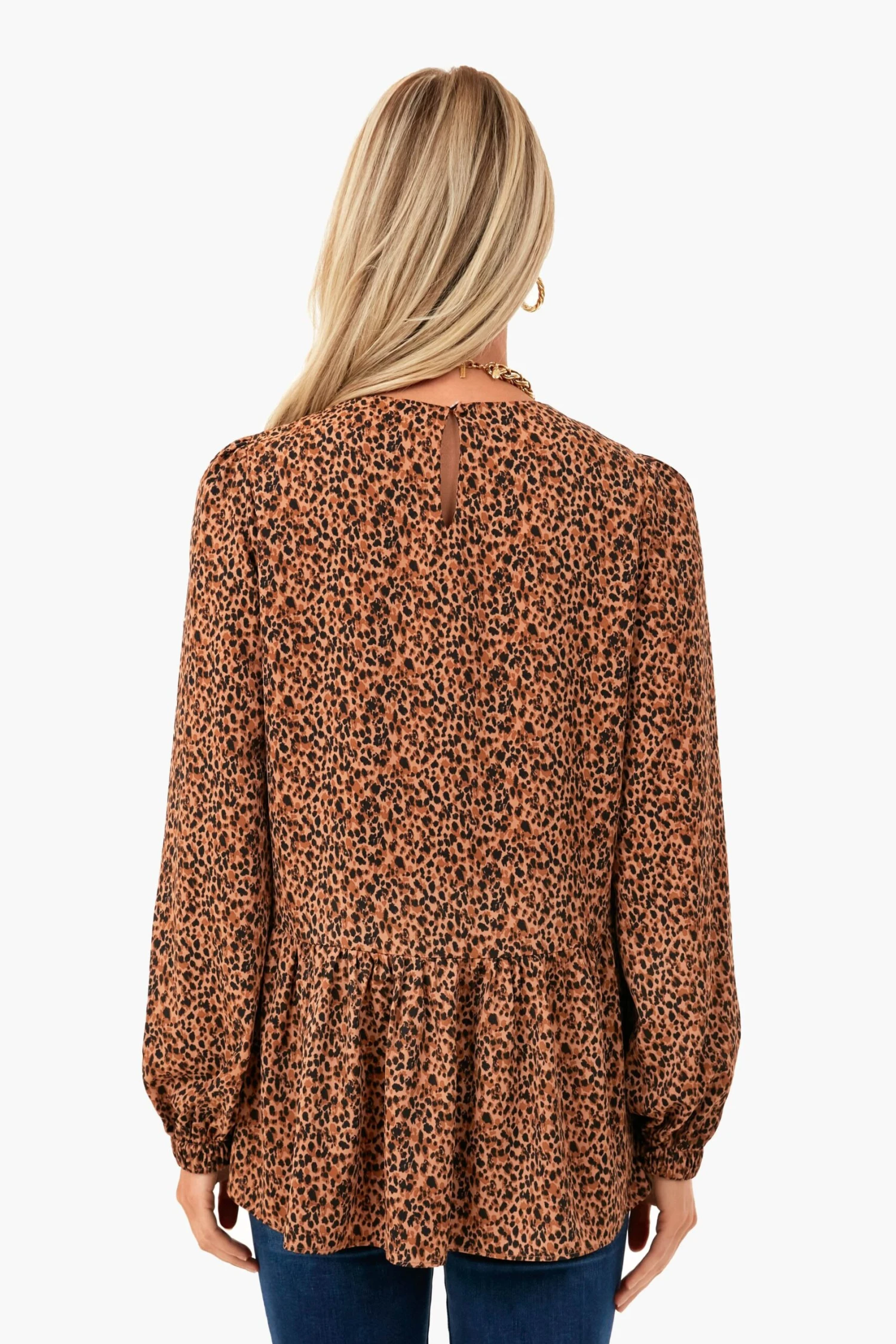 Leopard Carlota Peplum Blouse 4 Leopard Carlota Peplum Blouse - Image 4