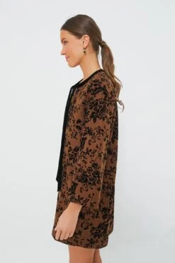 Brown & Black Burnout Floral Elma Mini Dress -ULLA JOHNSON SHOP 756Nwx9SuMIaYpbpvdW99HHIrmmYt7Al 1