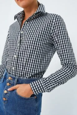 Black Gingham Long Sleeve Icon Shirt -ULLA JOHNSON SHOP 7BjCyHrsjFF7sec8HkFYdFBA8fLOuaTL 1