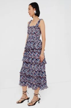 Ganni Multi Pleated Georgette Flounce Smock Midi Dress 8 Ganni Multi Pleated Georgette Flounce Smock Midi Dress -ULLA JOHNSON SHOP 7Kr3LHaQz0vzlfNQzIqHV41mtUo67Yrd 1