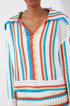 Solid & Striped Crochet Vertical Stripe Lola Pullover -ULLA JOHNSON SHOP 7Xk7PXdHbFTw1ESL4c68bGjC8JgeeJQ9 1