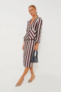 Bordeaux Check Jacquard Zoey Top -ULLA JOHNSON SHOP 7eQYMUf7uSifmPEonCO7KnJJKJCRZZOs 1