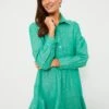 Sea Green Callahan Shirt Dress
