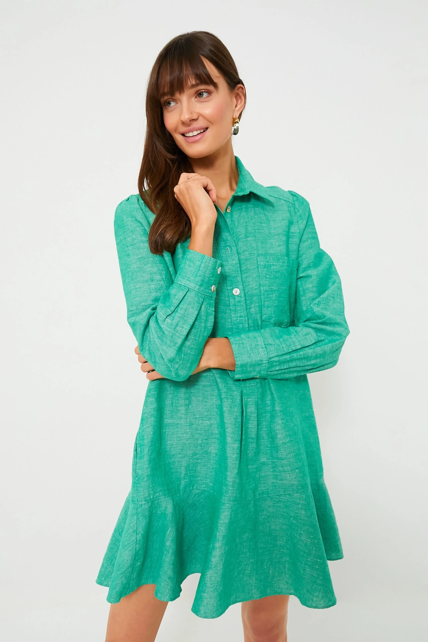 Sea Green Callahan Shirt Dress 1 Sea Green Callahan Shirt Dress