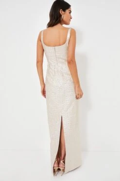 Champagne Sharon Metallic Dress -ULLA JOHNSON SHOP 83LA91r1jX8EO9ImgllwNm7nnGy89pcN 1