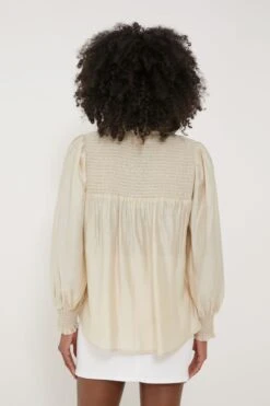 Champagne Jaia Smocked Blouse -ULLA JOHNSON SHOP 84dARtO2oesJK8THC3tJGyCXJLB4ua8X 1