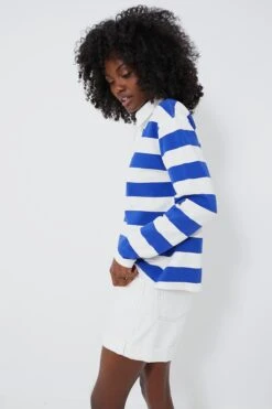 Seaport Stripe Ellis Knit Polo Popover -ULLA JOHNSON SHOP 8G2a0RihDwpfjO3IhXXwlhSu26vbsjpR 1