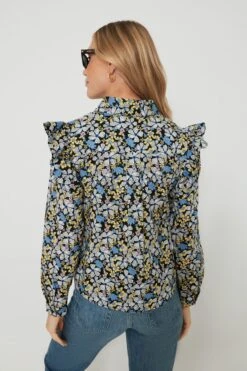 Blue & Yellow Floral Primrose Blouse 12 Blue & Yellow Floral Primrose Blouse -ULLA JOHNSON SHOP 8m63R6qKalRwgCg5sV6jrbM3cDn7Q4Rb 1