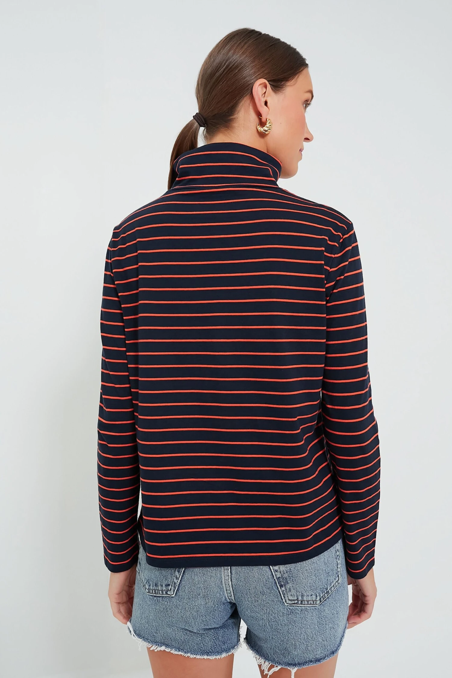 The Navy And Poppy Striped Turtleneck 3 The Navy And Poppy Striped Turtleneck - Image 3