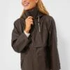 Varley Dark Truffle Alyssa Rain Jacket