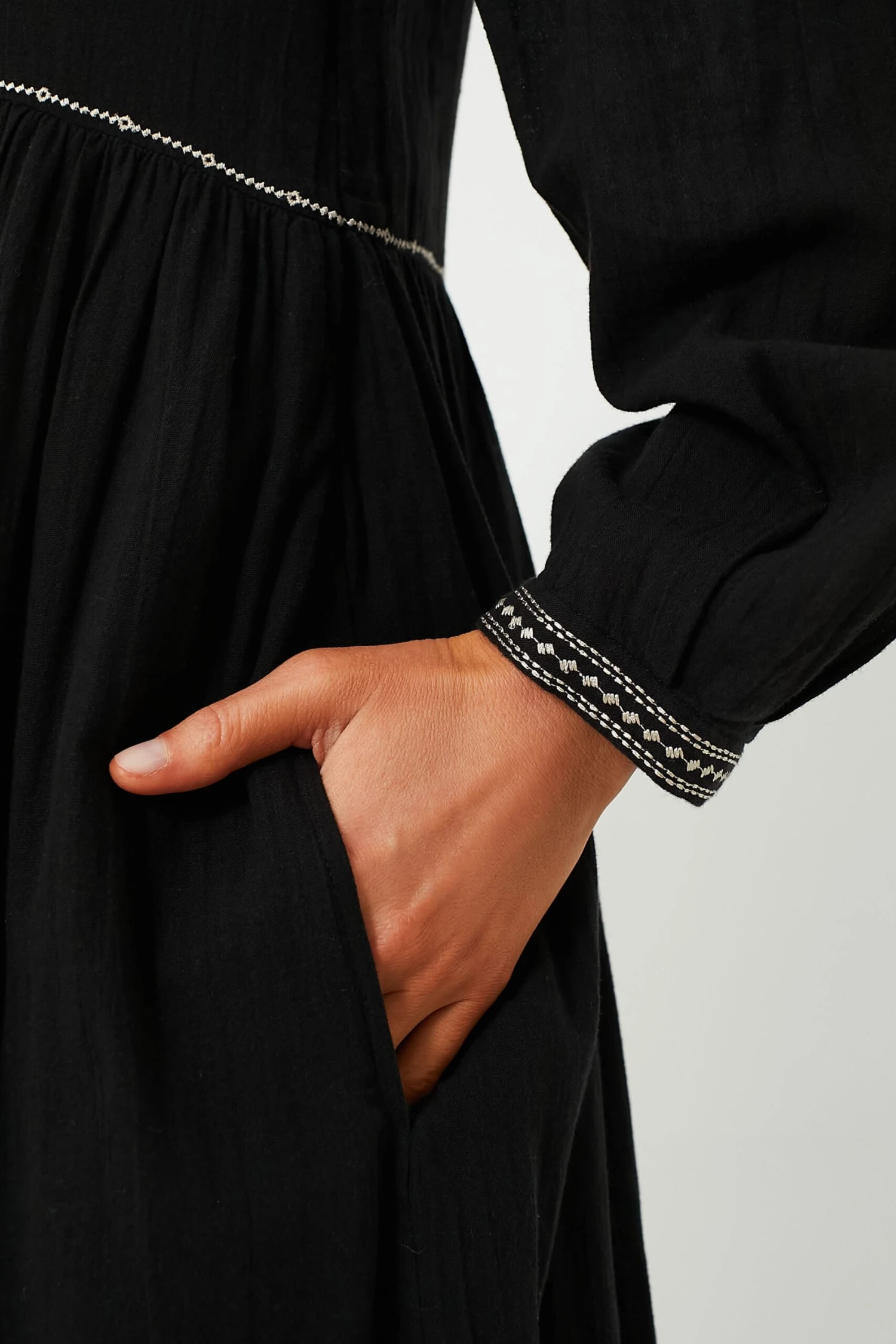 Isabel Marant Etoile Black Embroidered Pippa Dress 5 Isabel Marant Etoile Black Embroidered Pippa Dress - Image 5