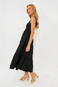 Black Milada Midi Dress -ULLA JOHNSON SHOP AD7619vei5ju5WfeiMI7IDLD52VEHUNS 1