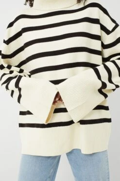 Ecru And Black Striped Turtleneck Sweater -ULLA JOHNSON SHOP ADiNJCXYfKFIaqdQXceUQ6n6tGdawZNS 1