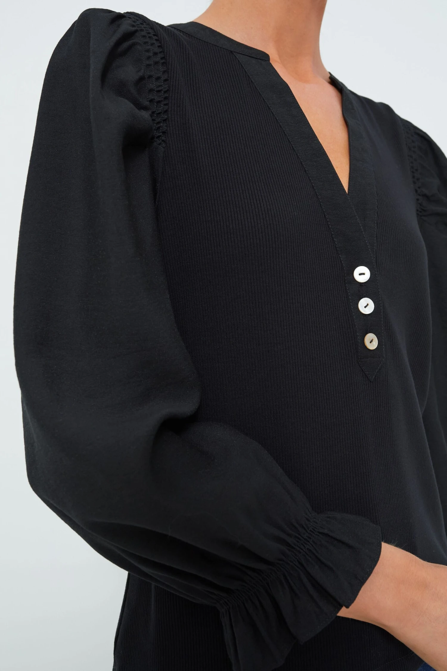 Black Long Sleeve Livia Puff Sleeve Top 5 Black Long Sleeve Livia Puff Sleeve Top - Image 5