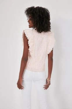 Light Pink Eyelet Balliet Blouse -ULLA JOHNSON SHOP Aaa1IUIyLmAnk4YSVPW9VniPZNxeqgyC 1