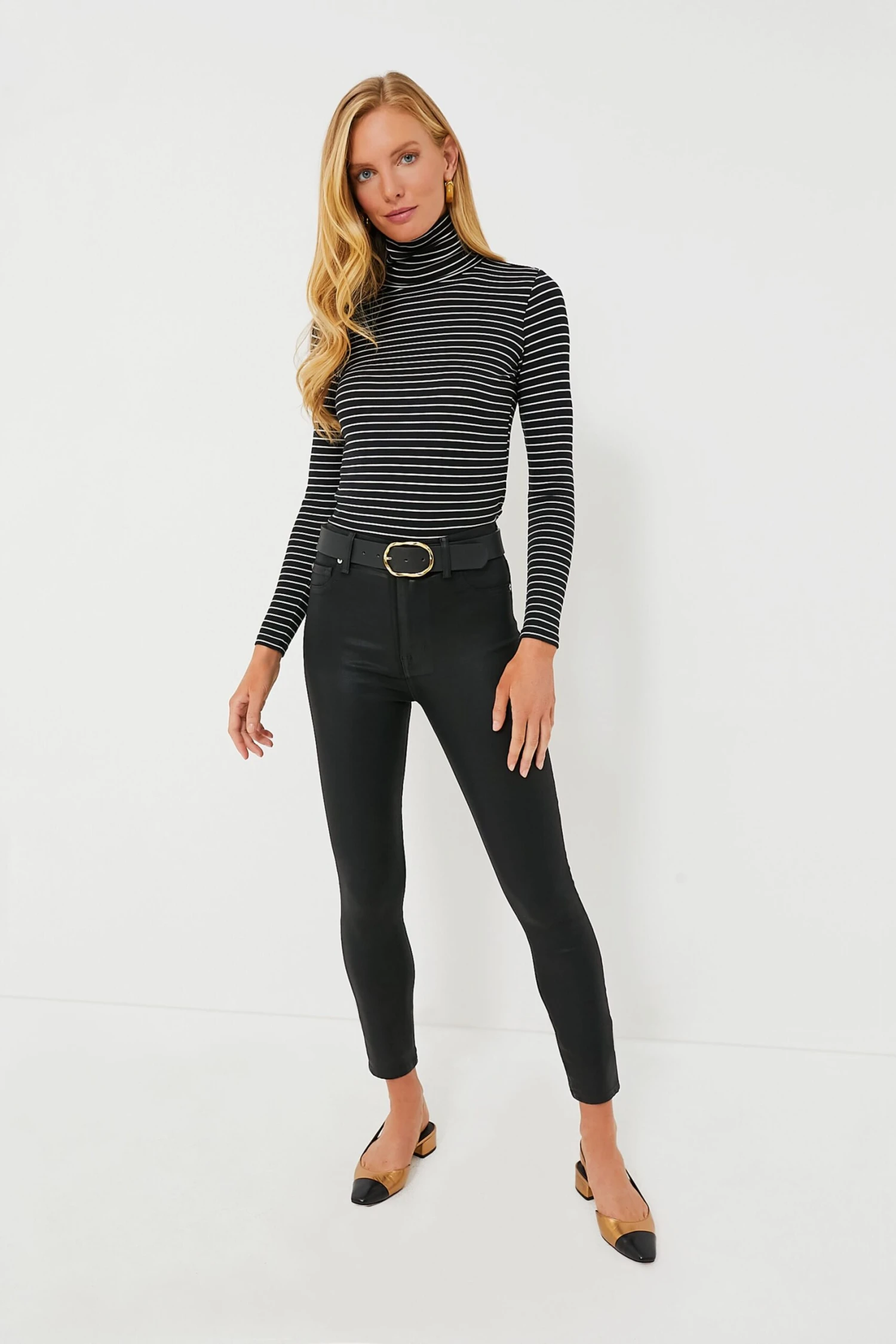 7 For All Mankind The Black Coated High Waist Ankle Skinny 2 7 For All Mankind The Black Coated High Waist Ankle Skinny - Image 2