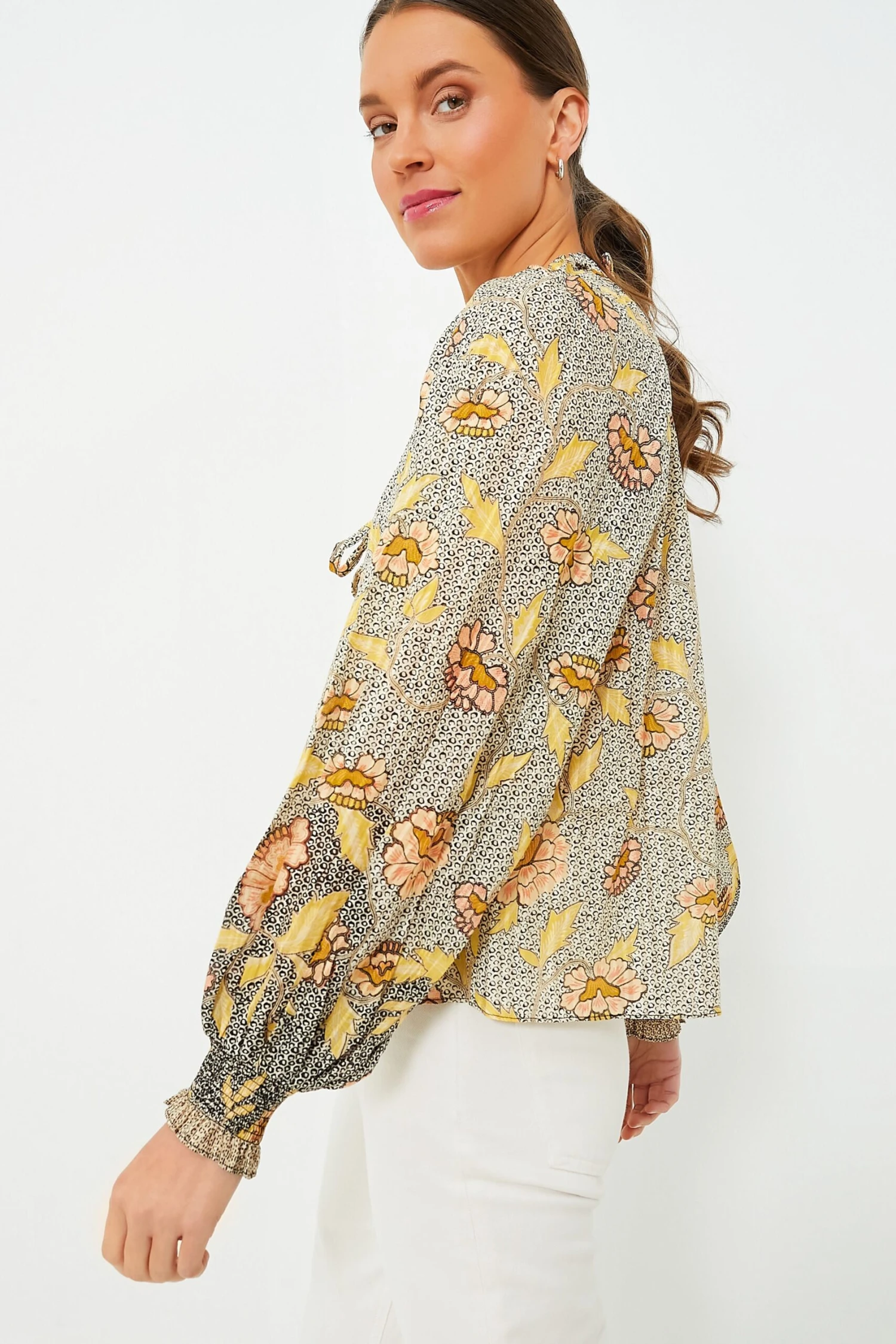 ULLA JOHNSON Chrysanthemum Kaitlyn Blouse 3 ULLA JOHNSON Chrysanthemum Kaitlyn Blouse - Image 3