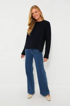 Navy Cable Knit Courchevel Sweater 11 Navy Cable Knit Courchevel Sweater -ULLA JOHNSON SHOP BXPk6z1h7Sv5fhxH2CATdL52h6sGmktV 1
