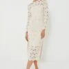 Floral Natural Crochet Marsielle Dress