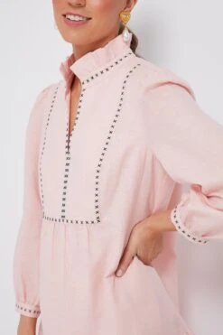 Bermuda Pink Palmerston Dress -ULLA JOHNSON SHOP CB3YfmKpluklEv69H2atjnlMKJ1svTRZ 1