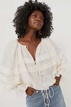 ULLA JOHNSON Ivory Cora Blouse